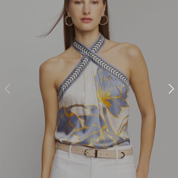 Sleeveless Cross Halter Top - Picture 3 of 7